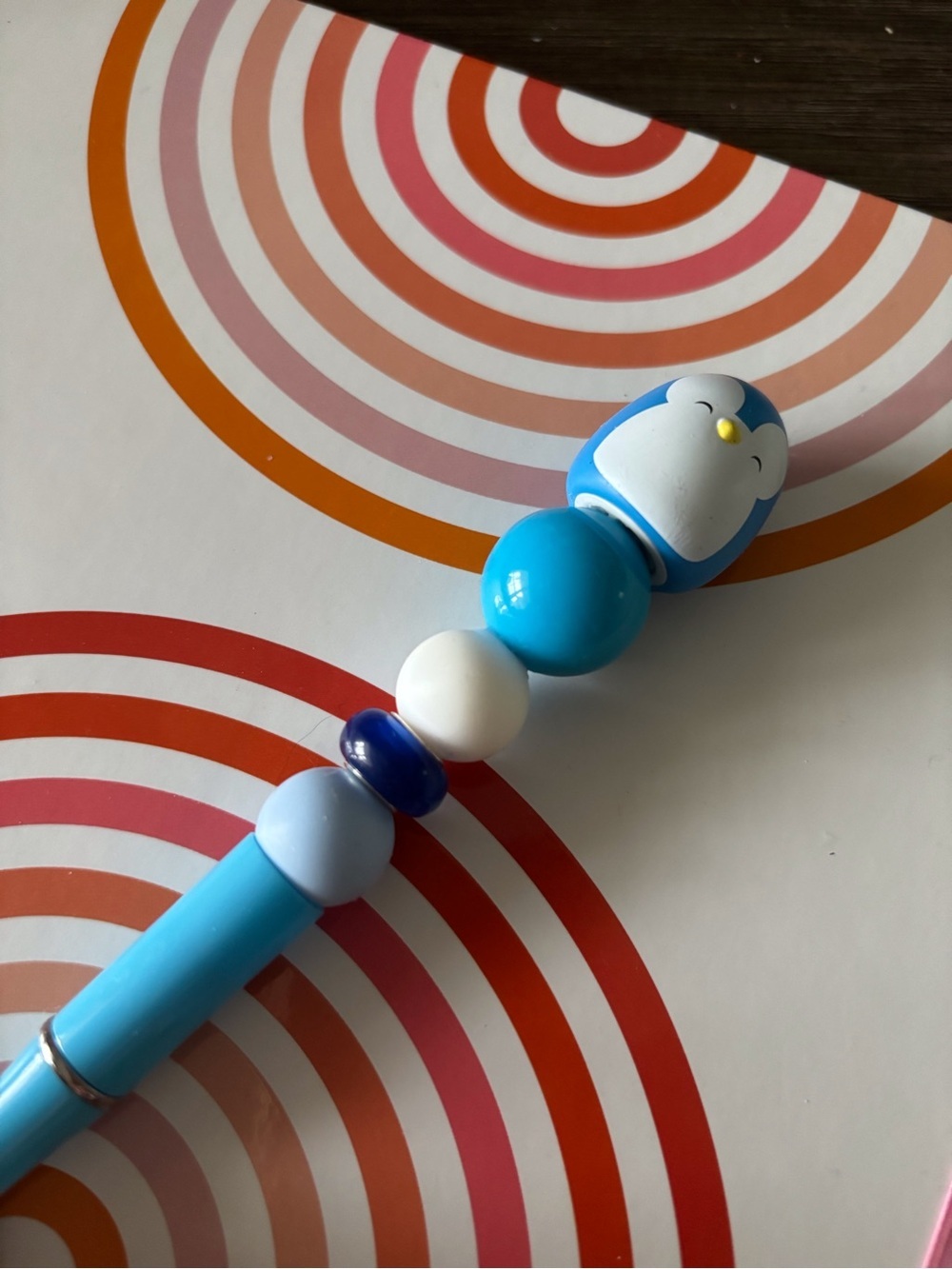 Squishmallows Penguin handmade beaded pen